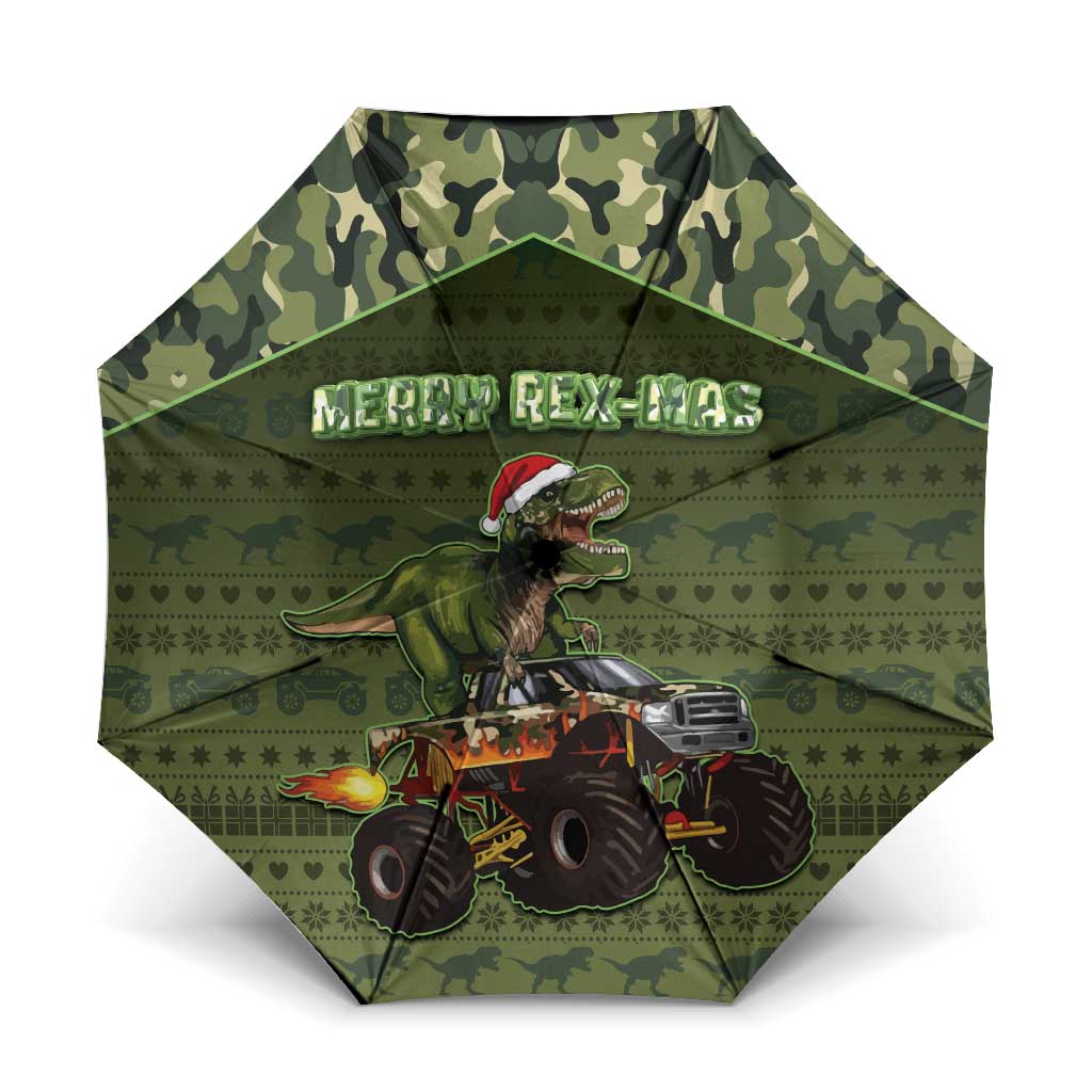 Dinosaur Christmas Umbrella Merry Rexmas - Wonder Print Shop
