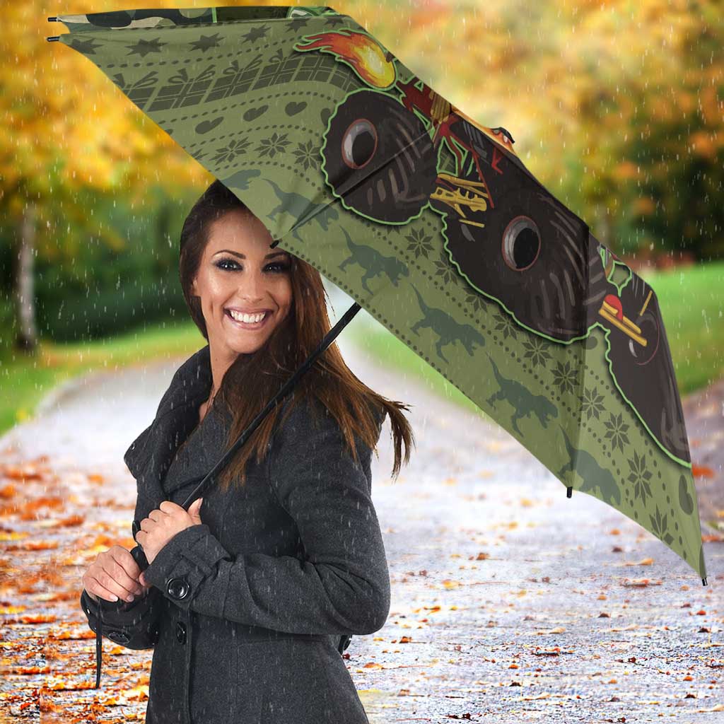 Dinosaur Christmas Umbrella Merry Rexmas - Wonder Print Shop