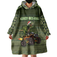 Dinosaur Christmas Wearable Blanket Hoodie Merry Rexmas - Wonder Print Shop