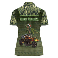 Dinosaur Christmas Women Polo Shirt Merry Rexmas - Wonder Print Shop