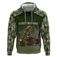 Dinosaur Christmas Zip Hoodie Merry Rexmas - Wonder Print Shop
