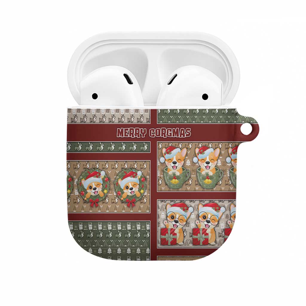 Corgi Christmas AirPods Case Merry Corgmas - Wonder Print Shop