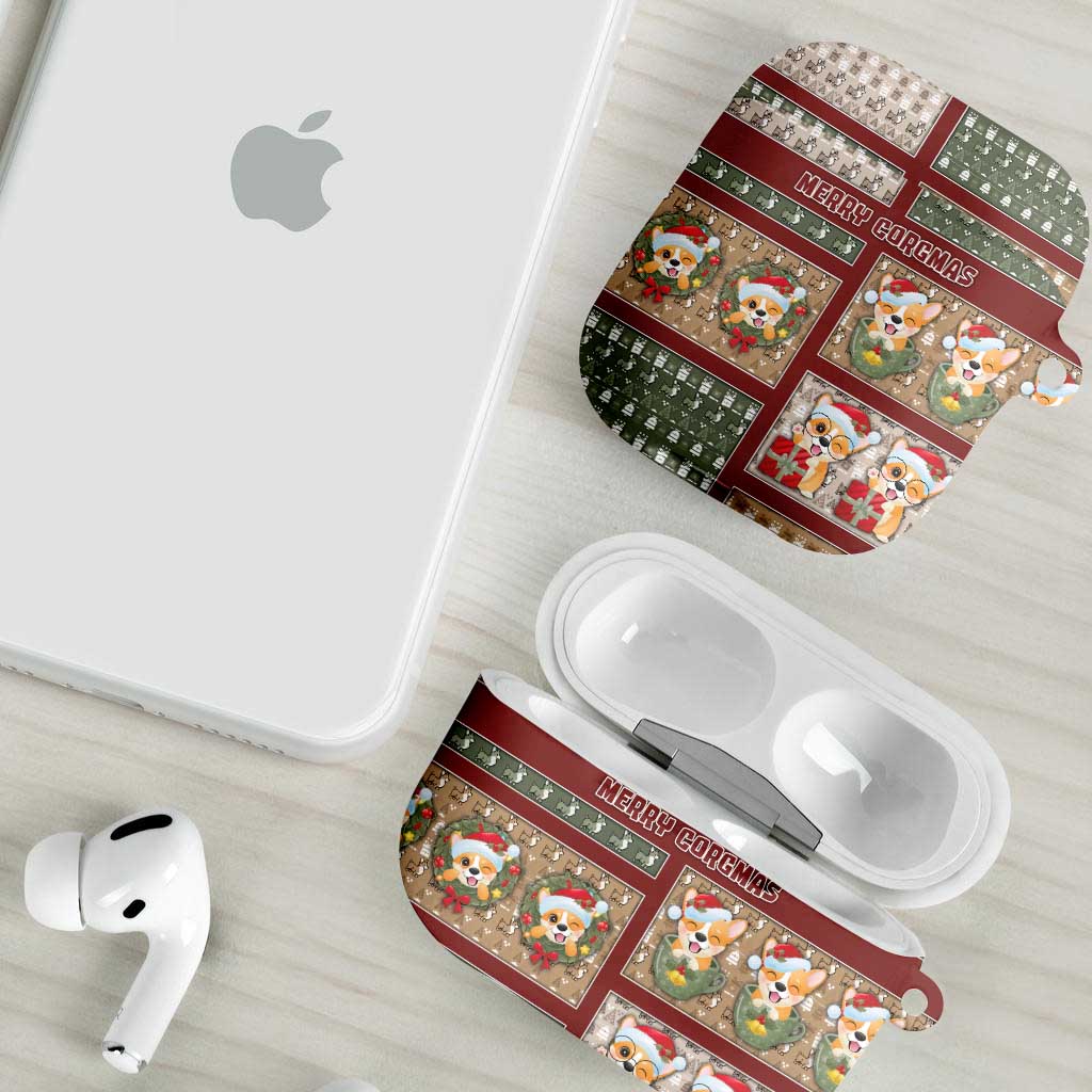 Corgi Christmas AirPods Case Merry Corgmas - Wonder Print Shop