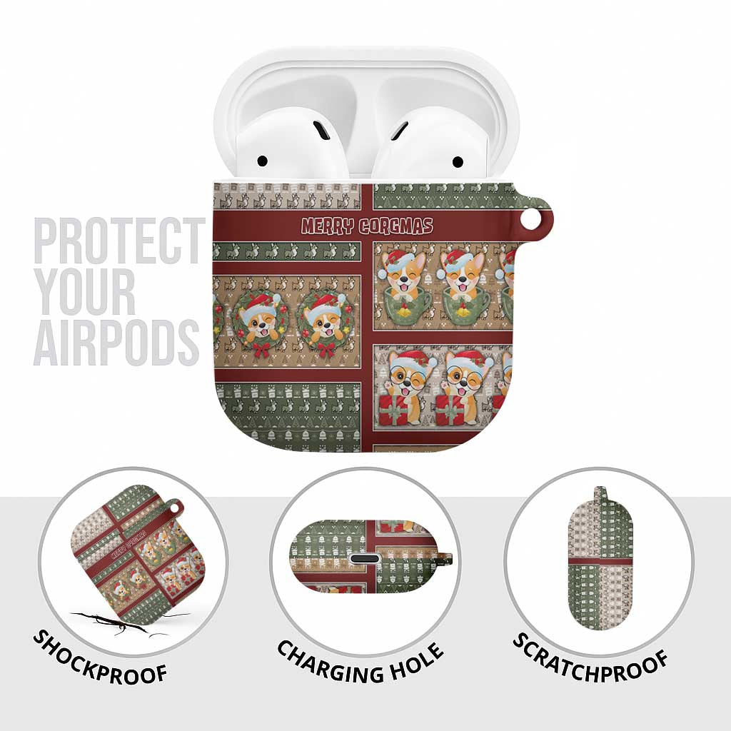 Corgi Christmas AirPods Case Merry Corgmas - Wonder Print Shop