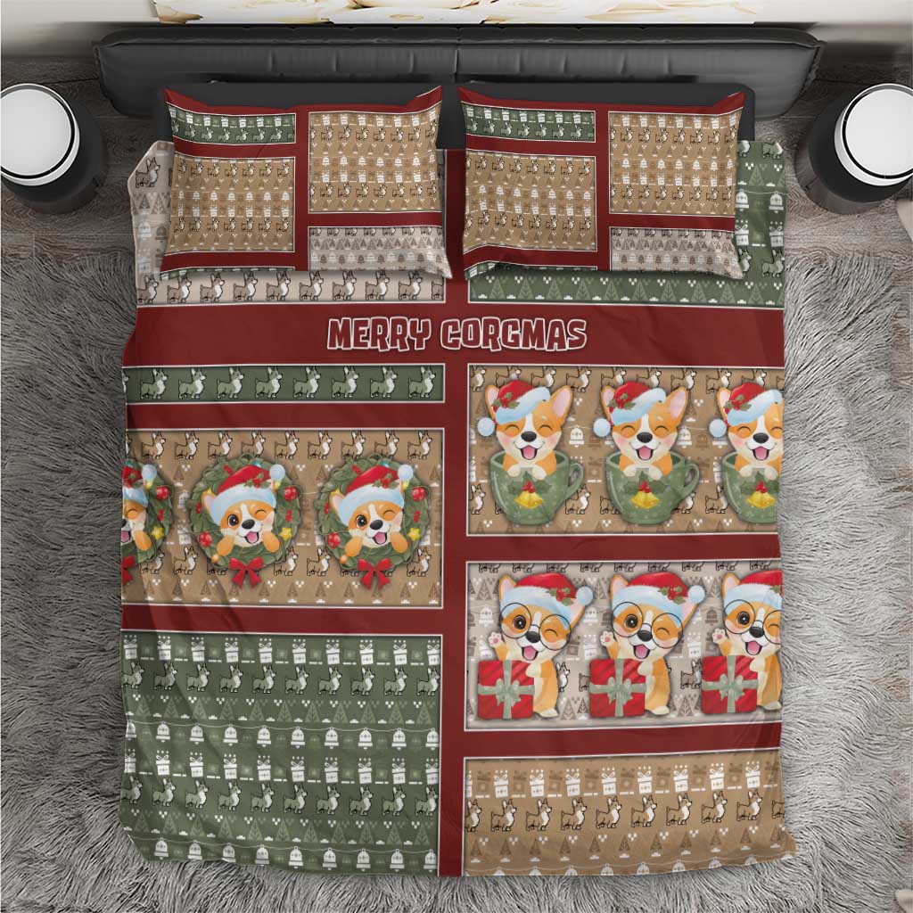 Corgi Christmas Bedding Set Merry Corgmas - Wonder Print Shop
