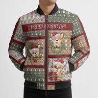 Personalized Corgi Christmas Bomber Puffer Jacket Merry Corgmas - Wonder Print Shop
