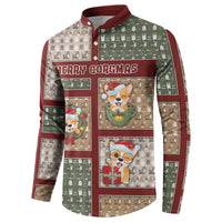 Personalized Corgi Christmas Button Sweatshirt Merry Corgmas - Wonder Print Shop