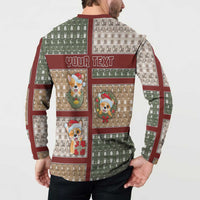 Personalized Corgi Christmas Button Sweatshirt Merry Corgmas - Wonder Print Shop