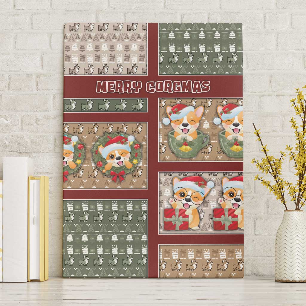 Corgi Christmas Canvas Wall Art Merry Corgmas - Wonder Print Shop