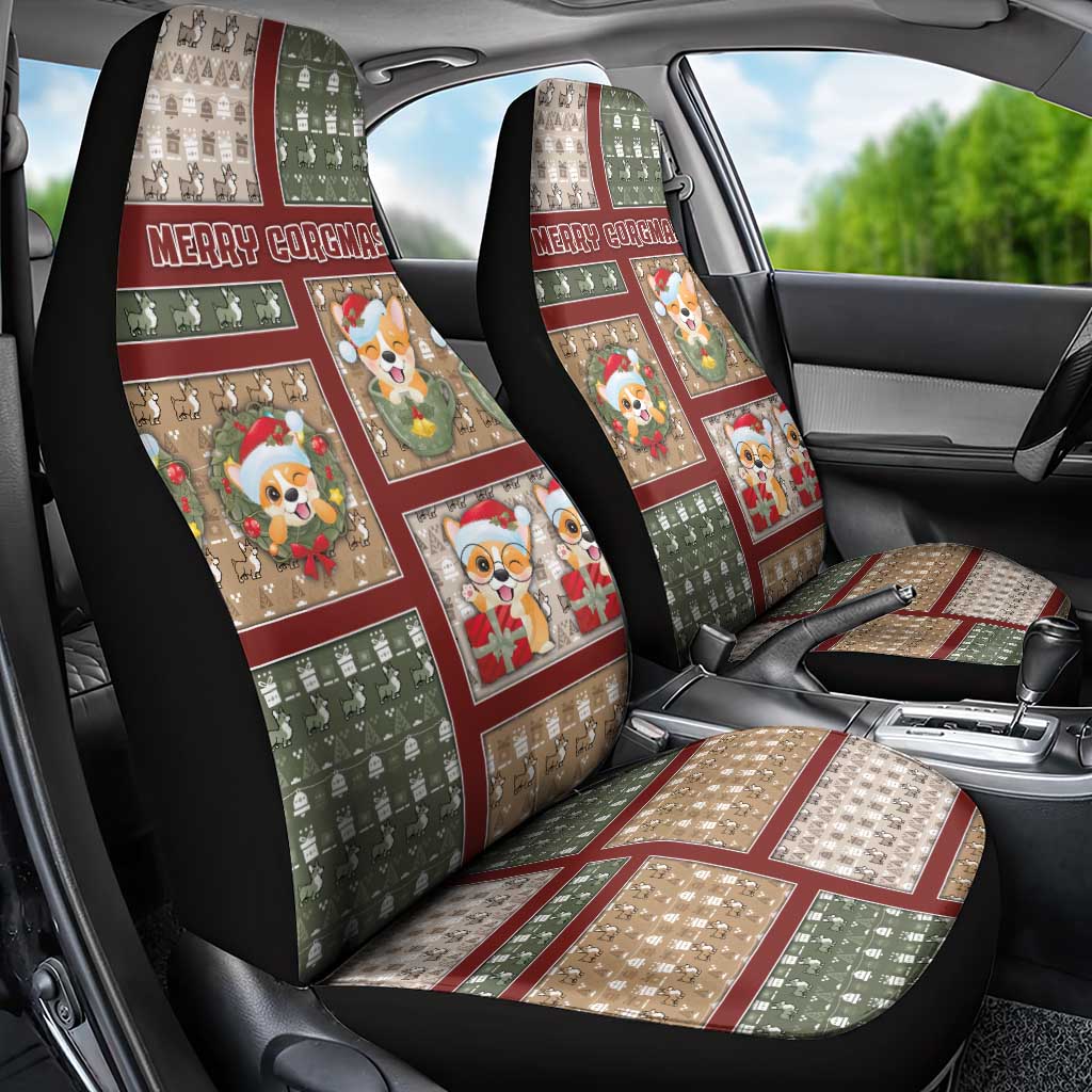 Corgi Christmas Car Seat Cover Merry Corgmas - Wonder Print Shop