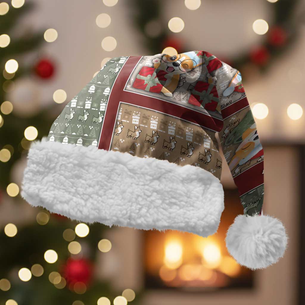 Personalized Corgi Christmas Santa Hat Merry Corgmas - Wonder Print Shop