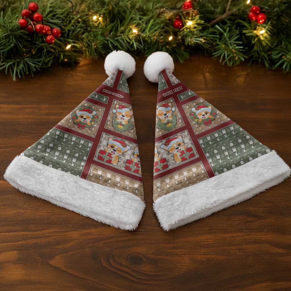 Personalized Corgi Christmas Santa Hat Merry Corgmas - Wonder Print Shop