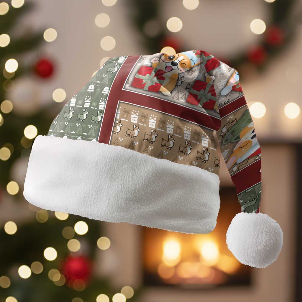 Personalized Corgi Christmas Santa Hat Merry Corgmas - Wonder Print Shop