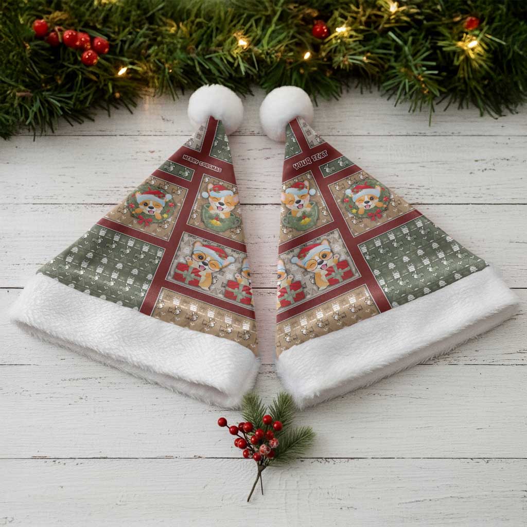 Personalized Corgi Christmas Santa Hat Merry Corgmas - Wonder Print Shop
