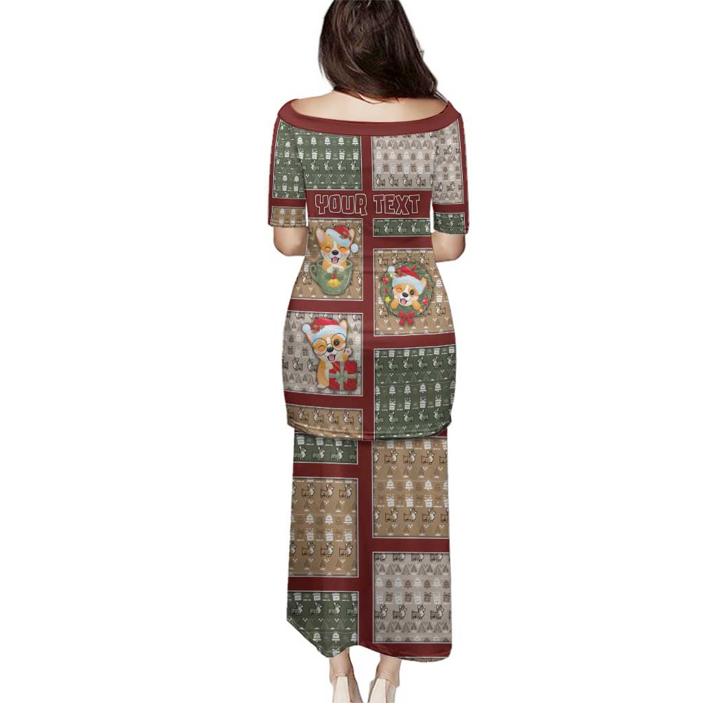 Personalized Corgi Christmas Family Matching Puletasi and Hawaiian Shirt Merry Corgmas - Wonder Print Shop