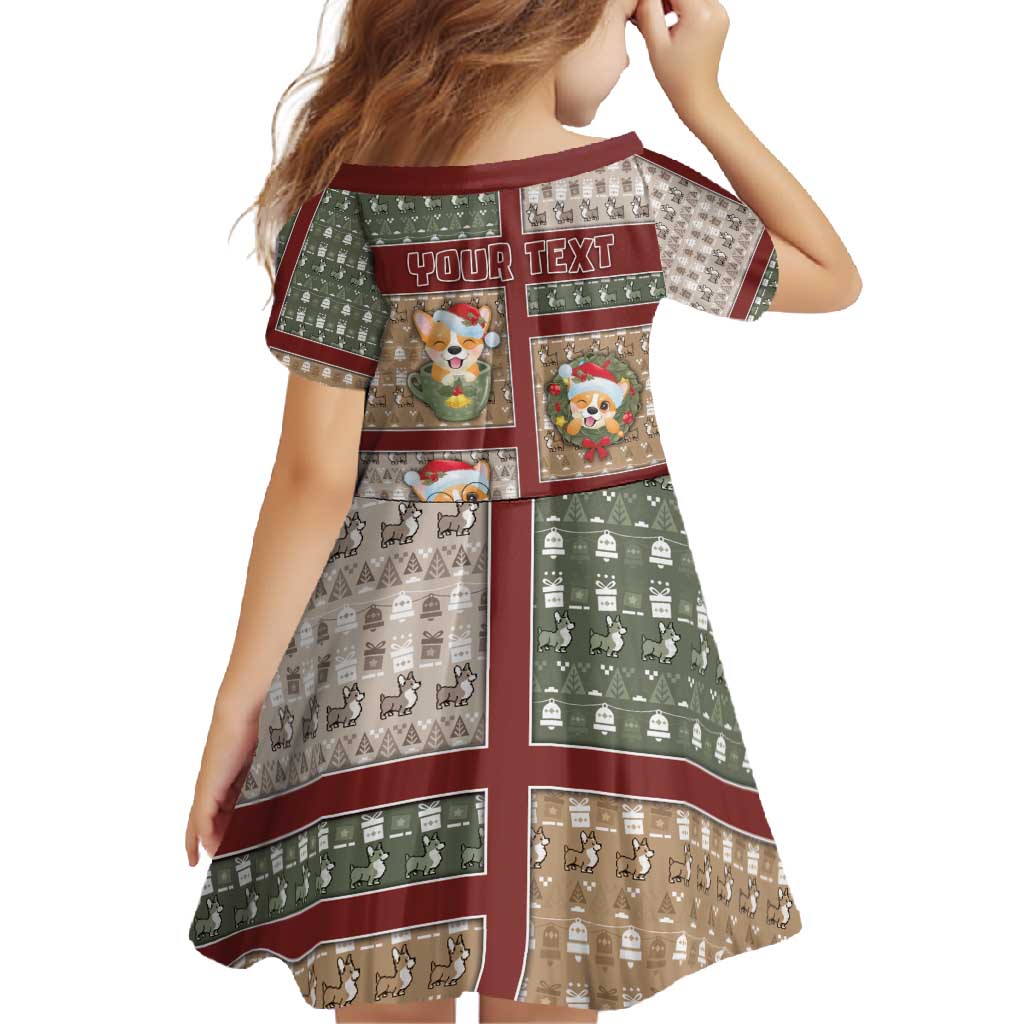 Personalized Corgi Christmas Family Matching Short Sleeve Bodycon Dress and Hawaiian Shirt Merry Corgmas - Wonder Print Shop