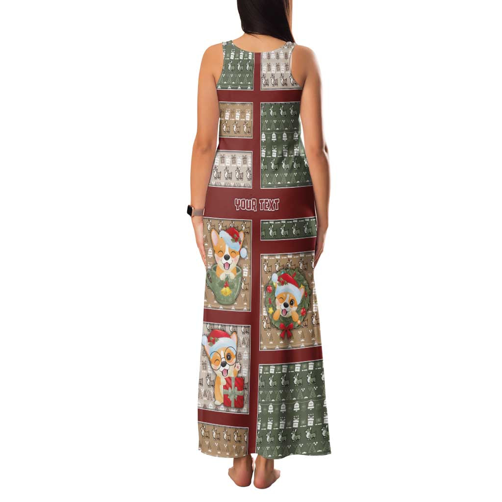 Personalized Corgi Christmas Family Matching Tank Maxi Dress and Hawaiian Shirt Merry Corgmas - Wonder Print Shop