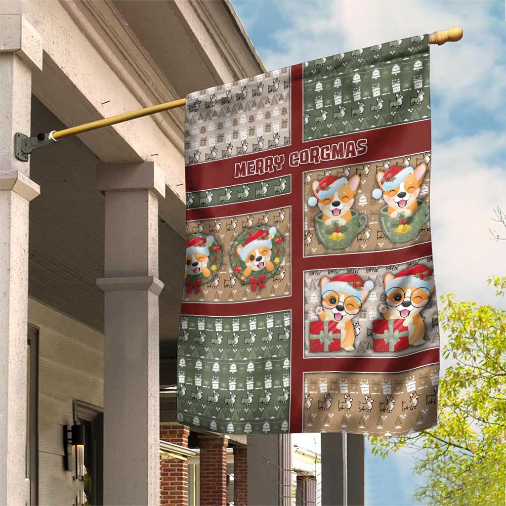 Corgi Christmas Garden Flag Merry Corgmas - Wonder Print Shop