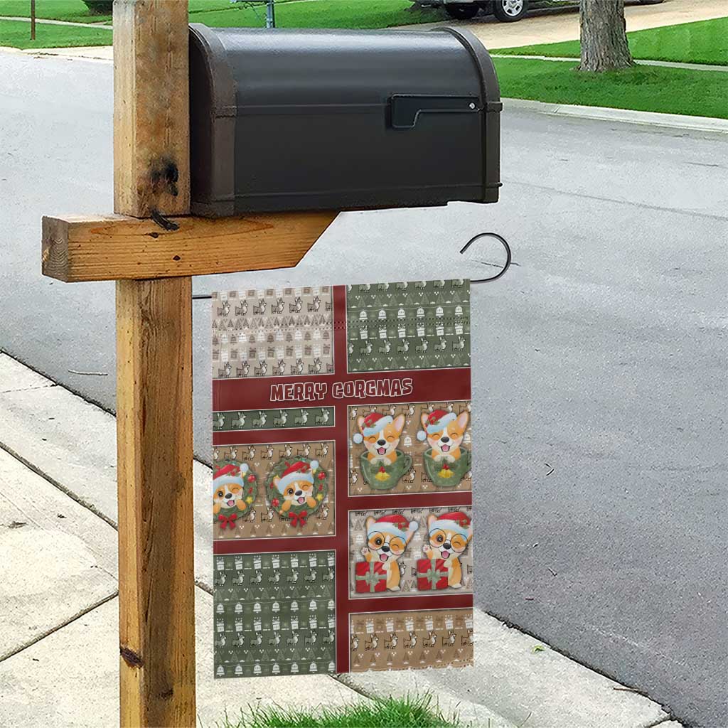 Corgi Christmas Garden Flag Merry Corgmas - Wonder Print Shop