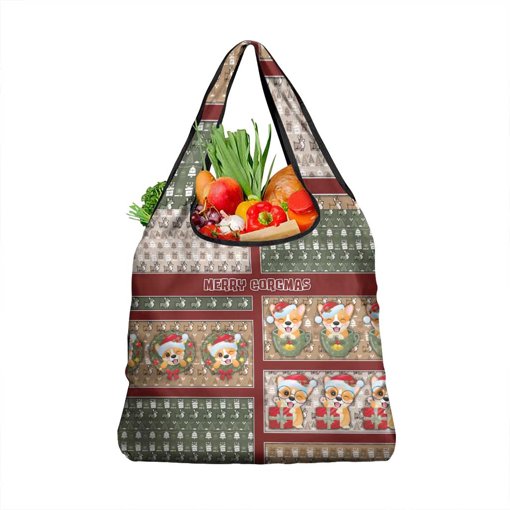 Corgi Christmas Grocery Bag Merry Corgmas - Wonder Print Shop