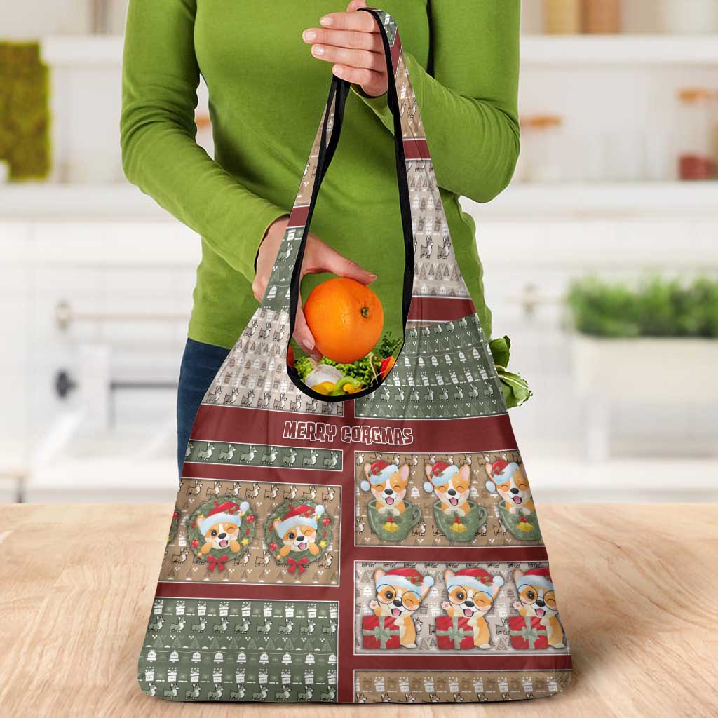 Corgi Christmas Grocery Bag Merry Corgmas - Wonder Print Shop
