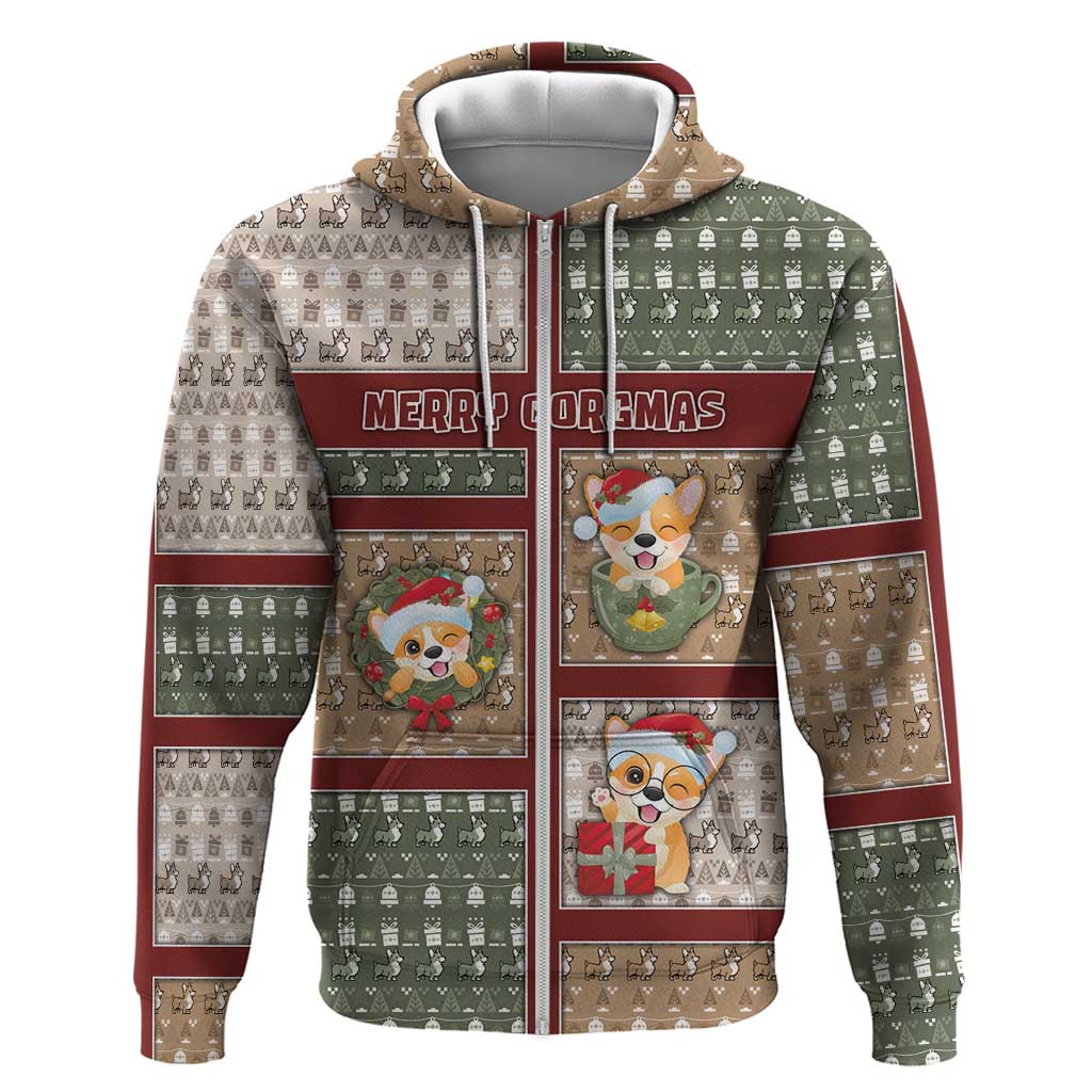 Personalized Corgi Christmas Hoodie Merry Corgmas - Wonder Print Shop