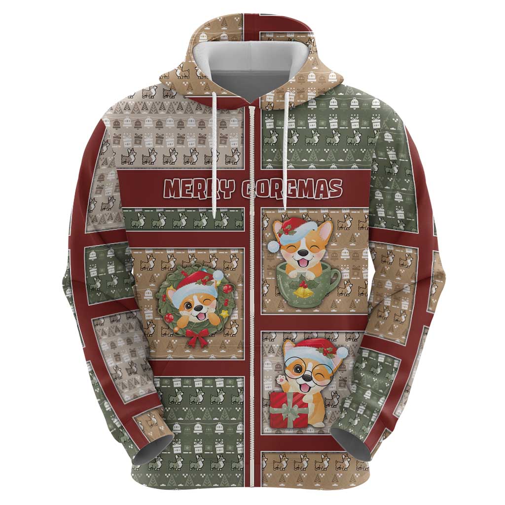 Personalized Corgi Christmas Hoodie Merry Corgmas - Wonder Print Shop