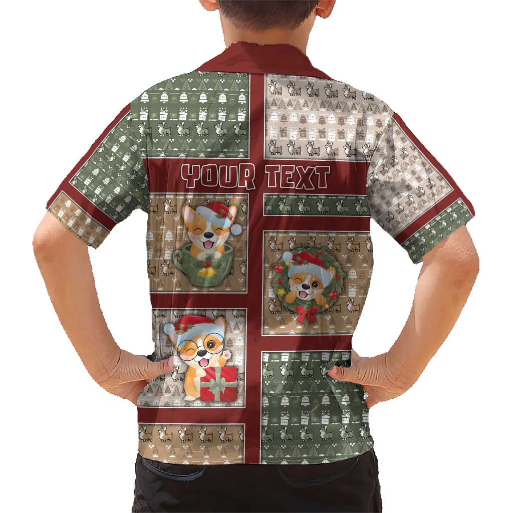 Personalized Corgi Christmas Kid Hawaiian Shirt Merry Corgmas - Wonder Print Shop