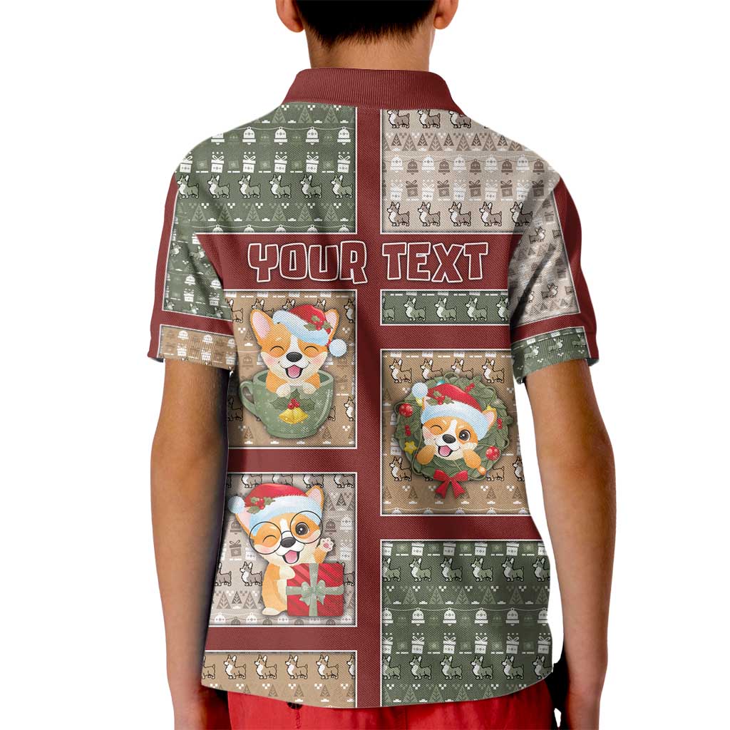 Personalized Corgi Christmas Kid Polo Shirt Merry Corgmas - Wonder Print Shop