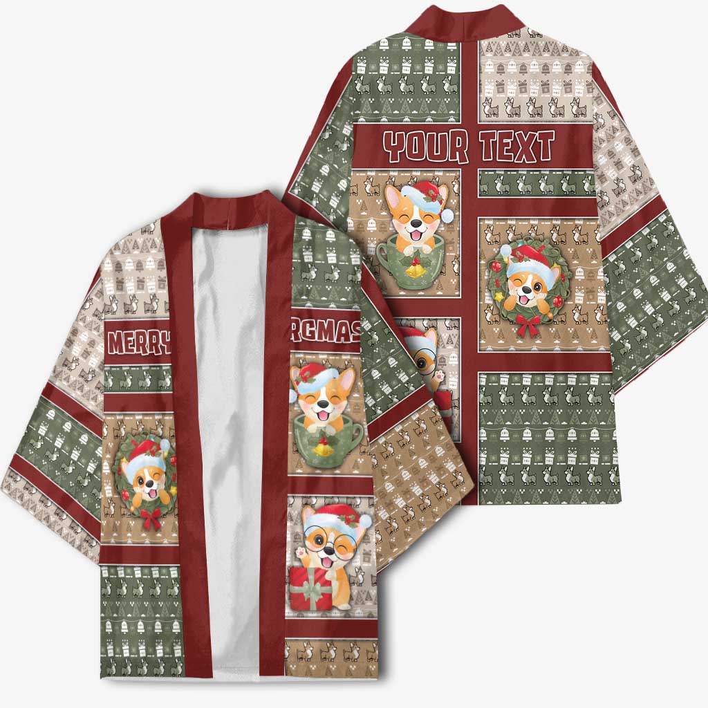Personalized Corgi Christmas Kimono Merry Corgmas - Wonder Print Shop