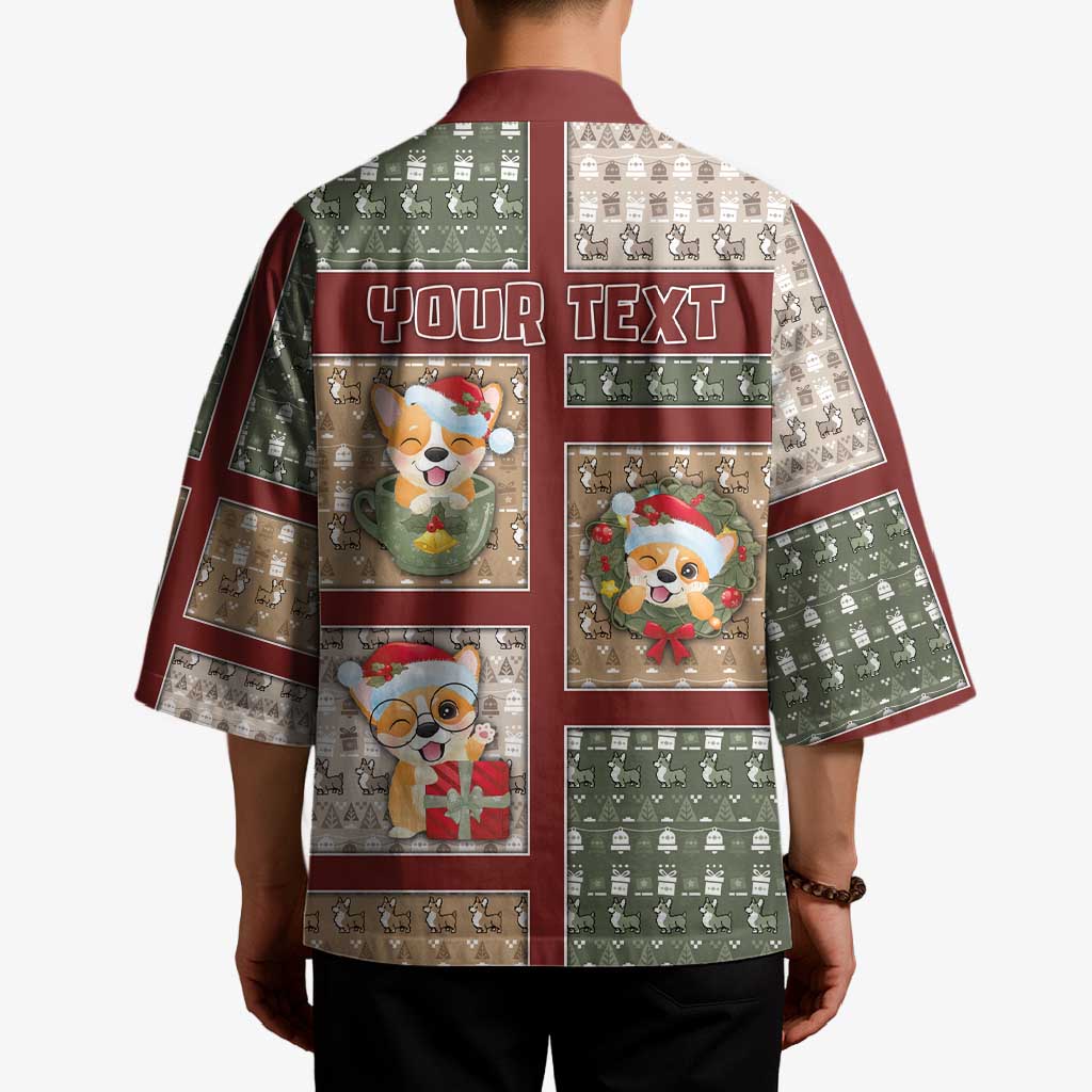 Personalized Corgi Christmas Kimono Merry Corgmas - Wonder Print Shop
