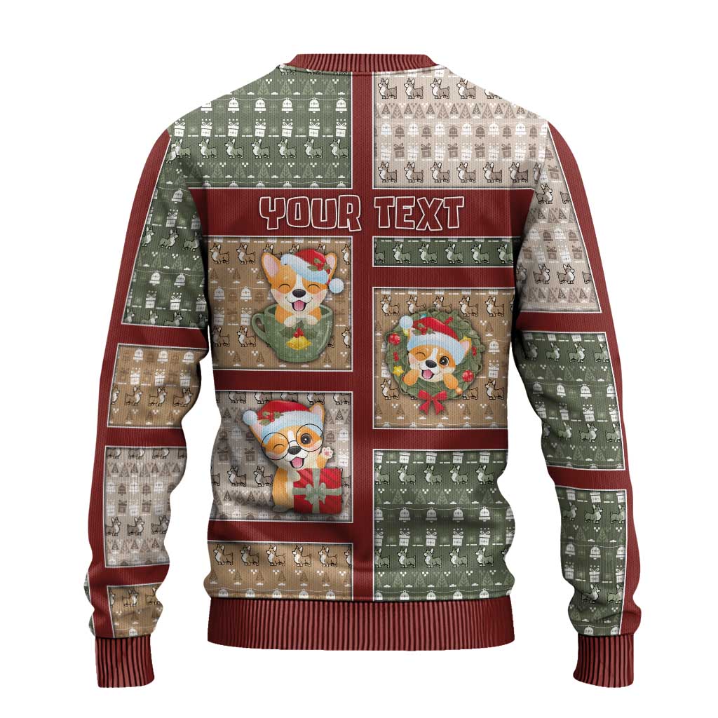 Personalized Corgi Christmas Ugly Christmas Sweater Merry Corgmas - Wonder Print Shop