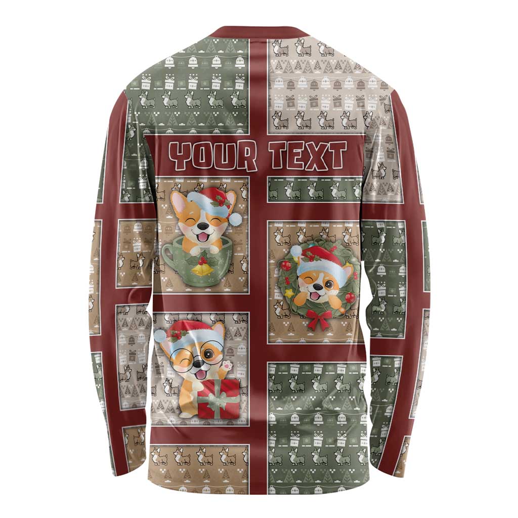 Personalized Corgi Christmas Long Sleeve Shirt Merry Corgmas - Wonder Print Shop