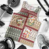 Personalized Corgi Christmas Men Tank Top Merry Corgmas - Wonder Print Shop