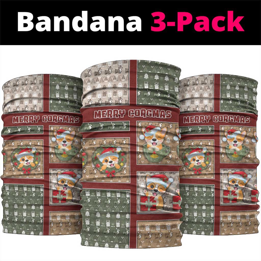 Corgi Christmas Neck Gaiter Merry Corgmas - Wonder Print Shop