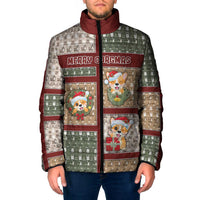 Personalized Corgi Christmas Padded Jacket Merry Corgmas - Wonder Print Shop