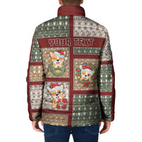 Personalized Corgi Christmas Padded Jacket Merry Corgmas - Wonder Print Shop
