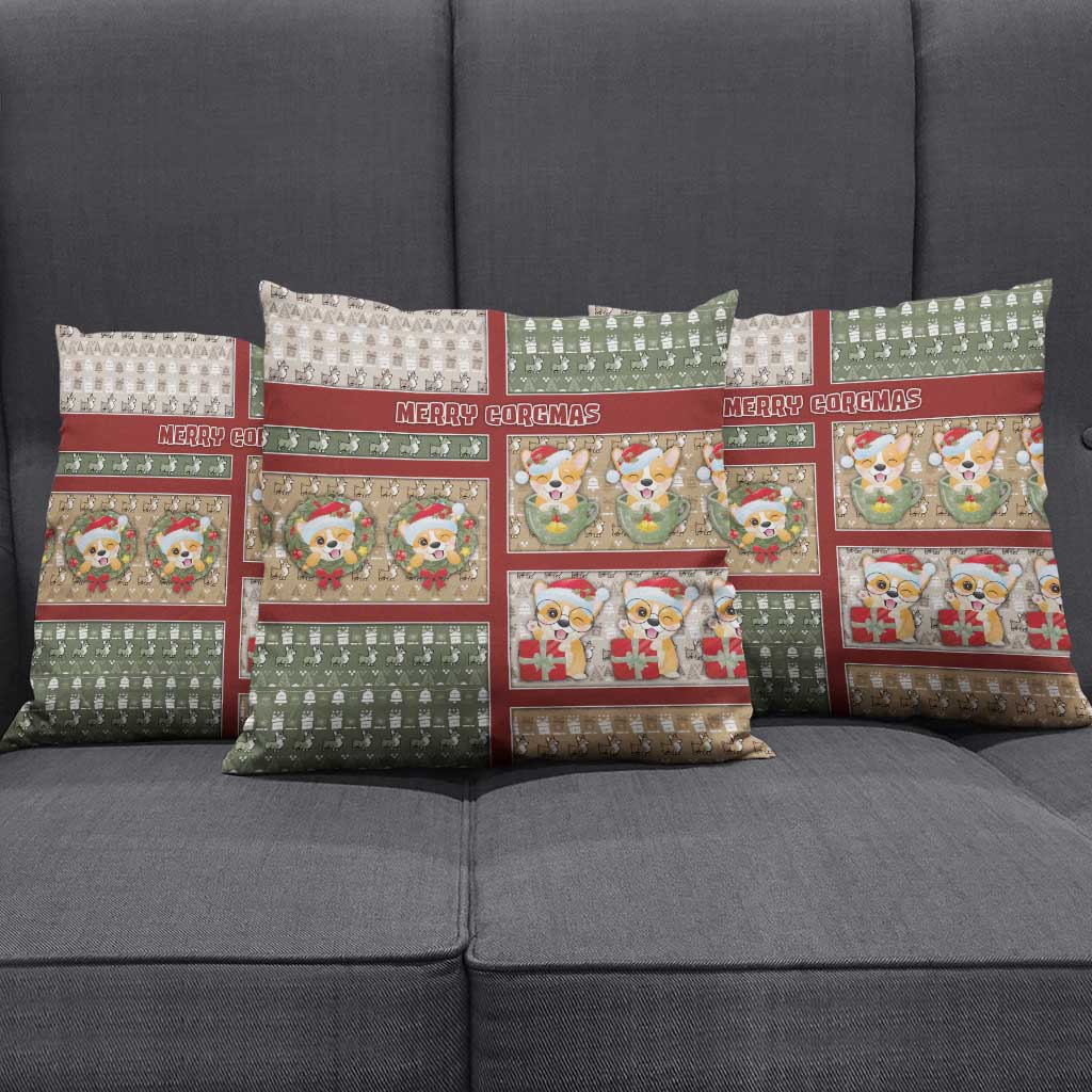 Corgi Christmas Pillow Cover Merry Corgmas - Wonder Print Shop