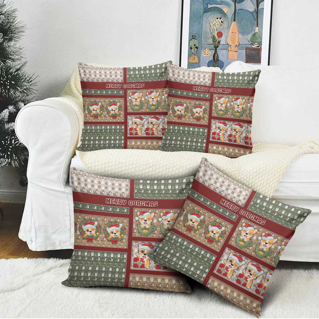 Corgi Christmas Pillow Cover Merry Corgmas - Wonder Print Shop