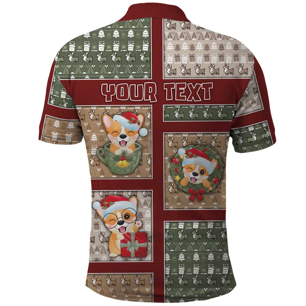Personalized Corgi Christmas Polo Shirt Merry Corgmas - Wonder Print Shop