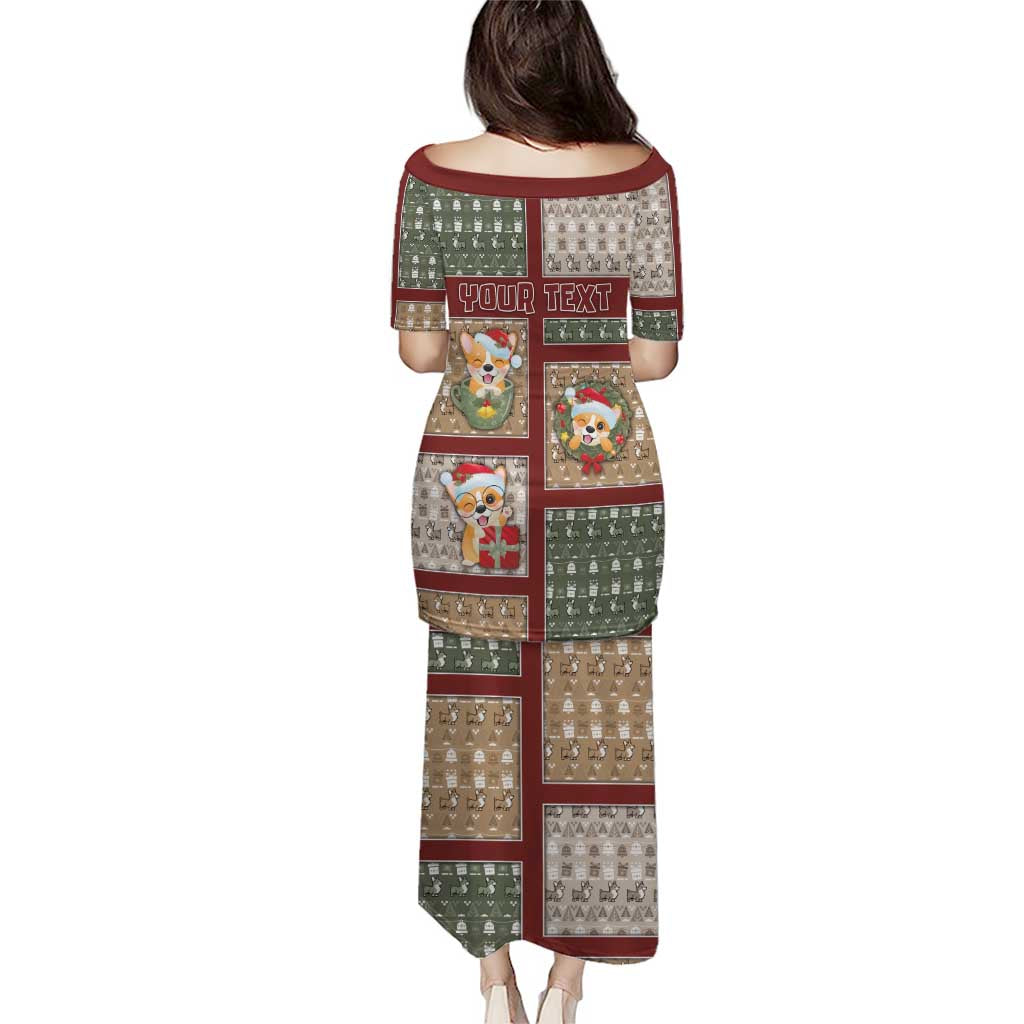 Personalized Corgi Christmas Puletasi Merry Corgmas - Wonder Print Shop