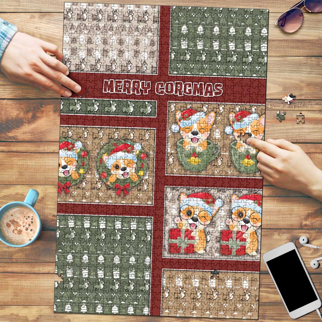 Corgi Christmas Puzzle Merry Corgmas - Wonder Print Shop
