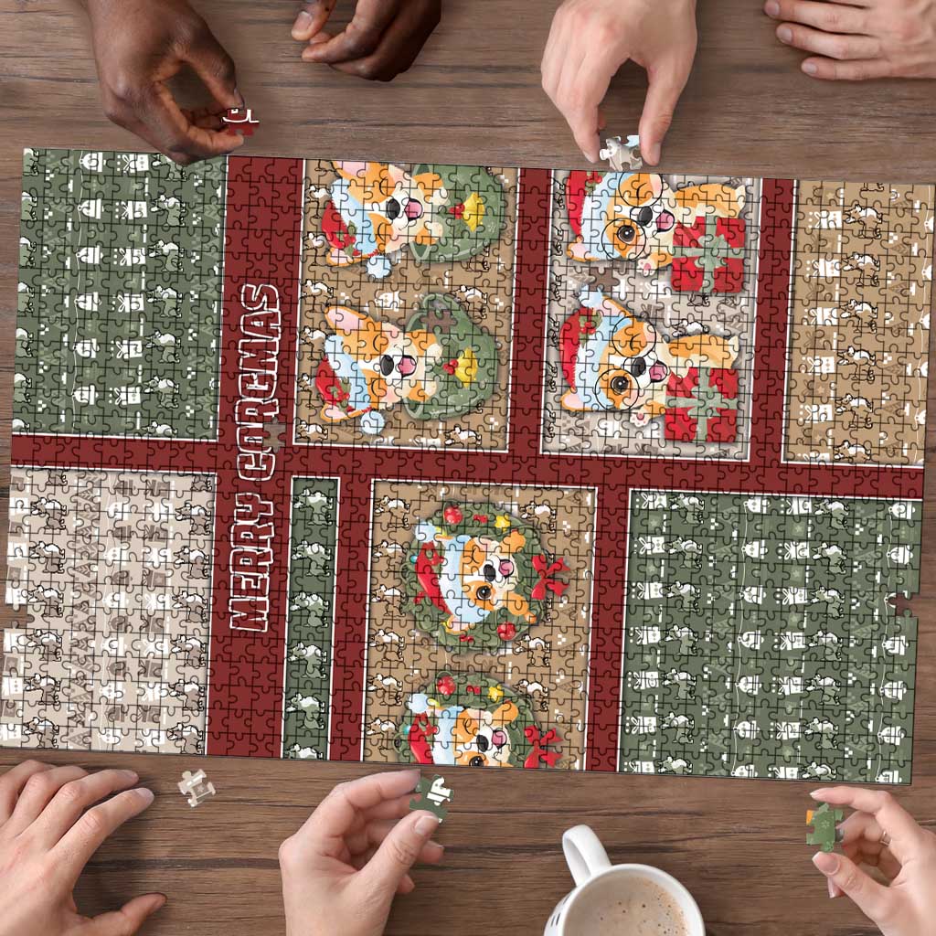 Corgi Christmas Puzzle Merry Corgmas - Wonder Print Shop