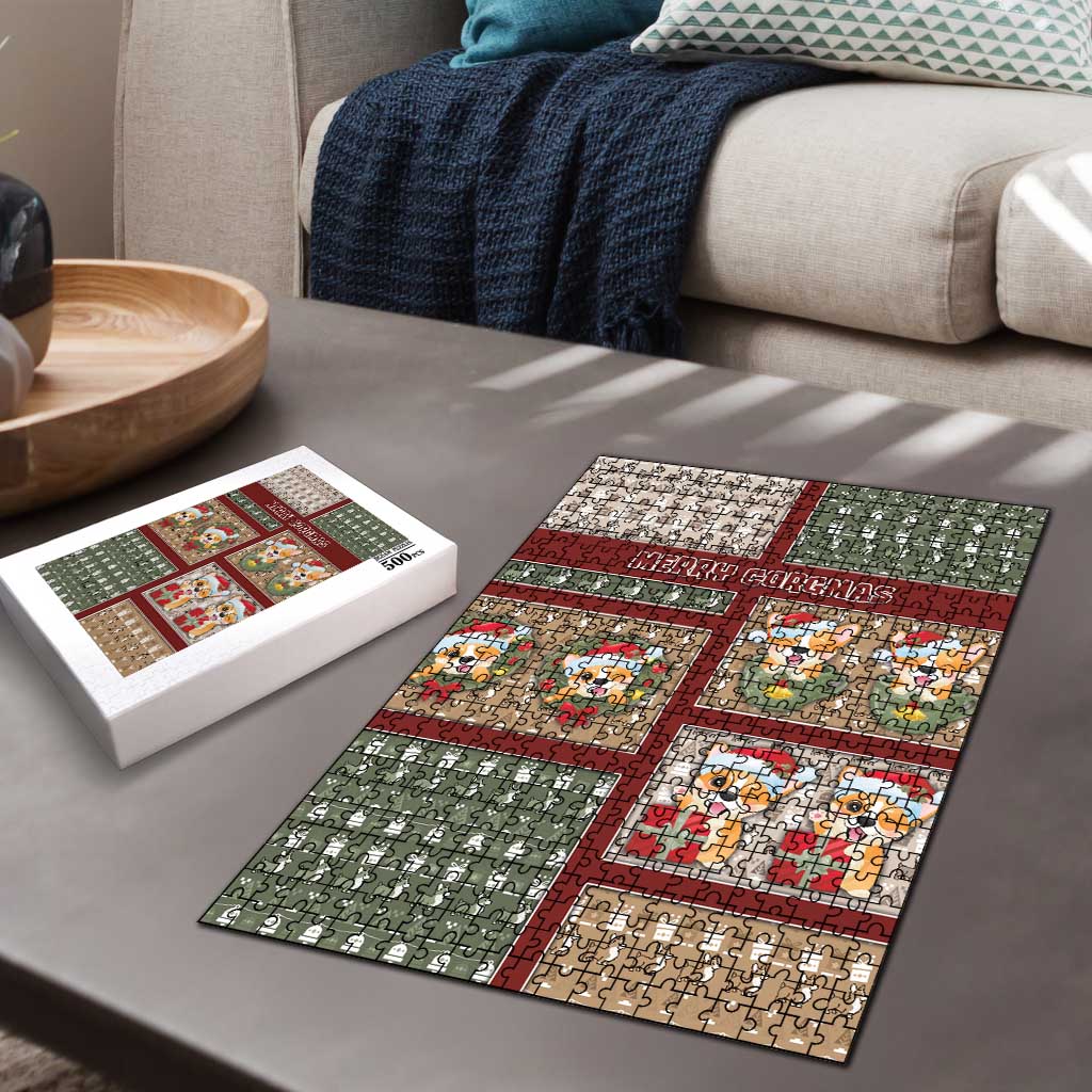 Corgi Christmas Puzzle Merry Corgmas - Wonder Print Shop