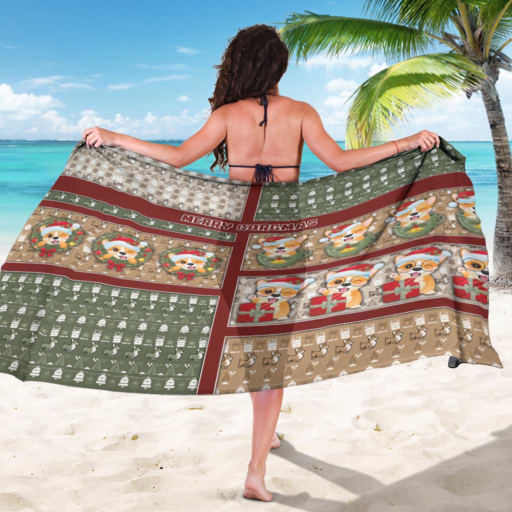 Corgi Christmas Sarong Merry Corgmas - Wonder Print Shop
