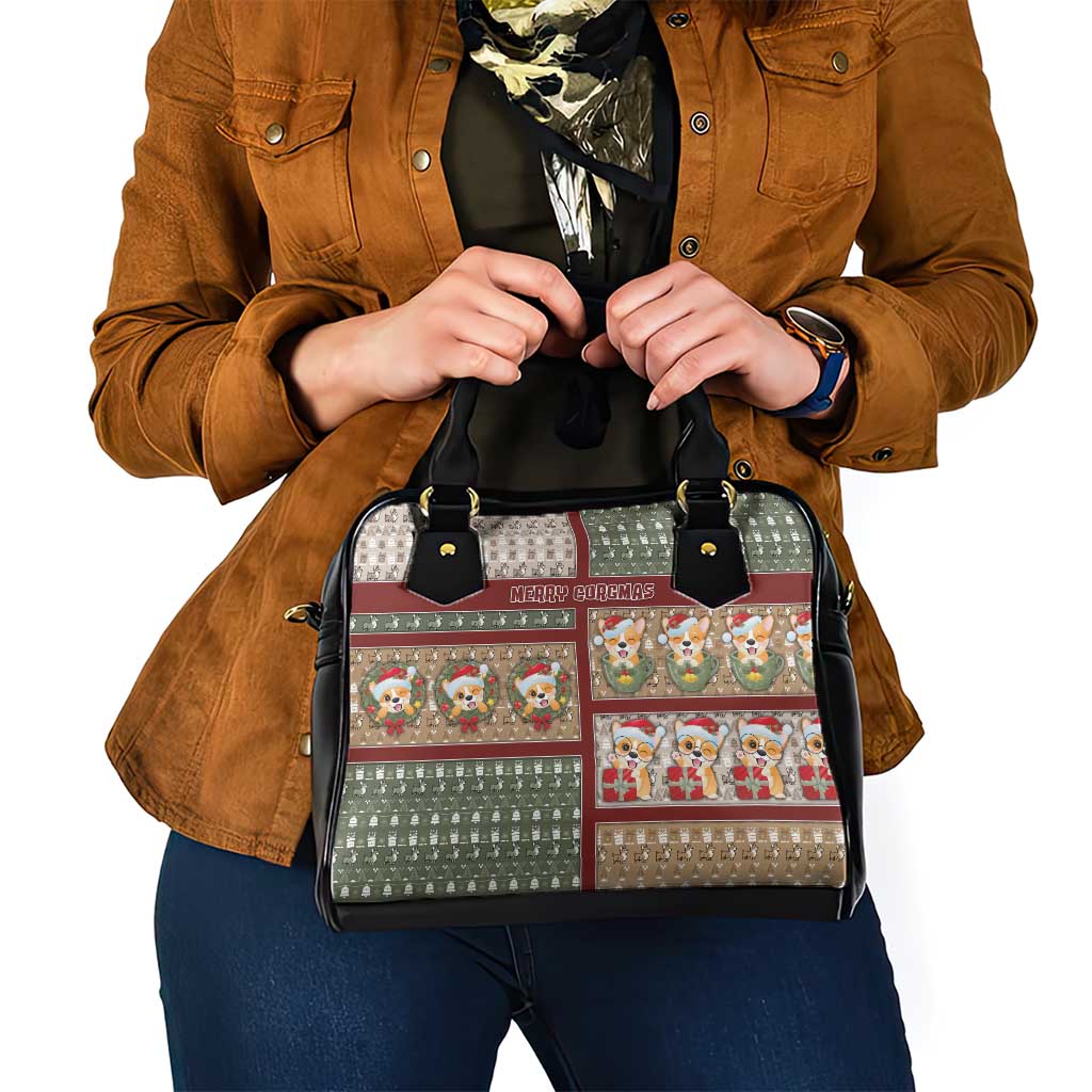 Corgi Christmas Shoulder Handbag Merry Corgmas - Wonder Print Shop