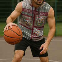 Personalized Corgi Christmas Sleeveless Hoodie Merry Corgmas - Wonder Print Shop