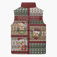 Personalized Corgi Christmas Sleeveless Puffer Jacket Merry Corgmas - Wonder Print Shop