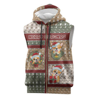 Personalized Corgi Christmas Sleeveless Zip Hoodie Merry Corgmas - Wonder Print Shop