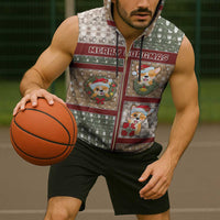 Personalized Corgi Christmas Sleeveless Zip Hoodie Merry Corgmas - Wonder Print Shop